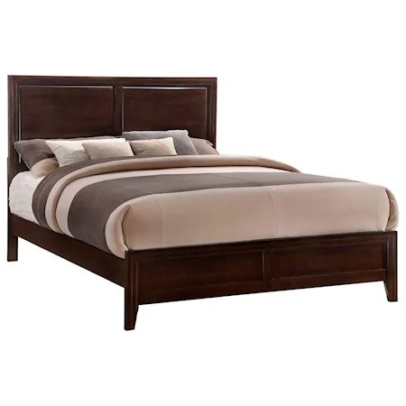 King Bed with Panel Headboard